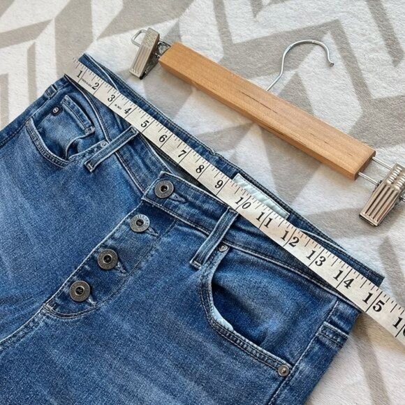 AG Denim Anthropologie Stevie Ankle Button Up Slim Straight Ankle size 27 - Picture 5 of 8